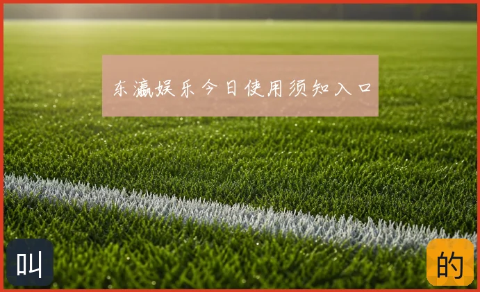 东瀛娱乐今日使用须知入口